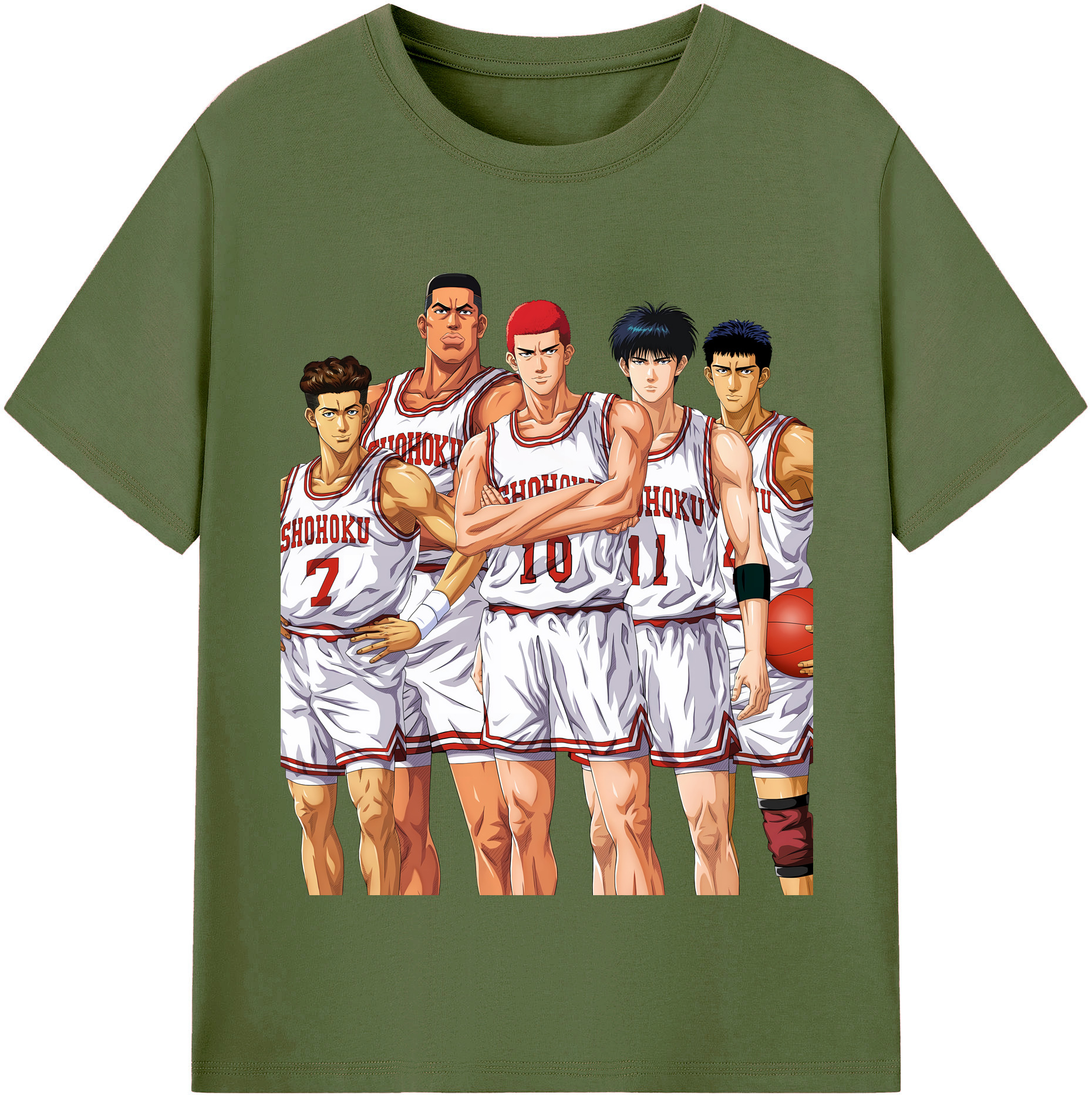 SLAM DUNK／スラムダンク 綿100％半袖Tシャツ（フロントプリント）